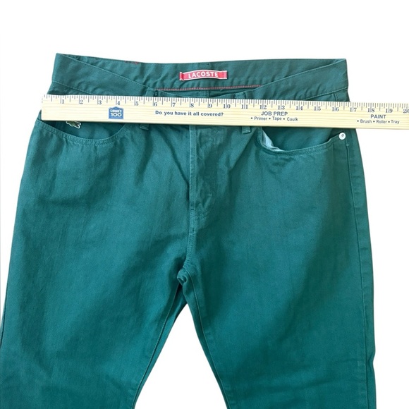 Lacoste Live Green Buttonfly Men’s Pants Size 33 Cotton Preppy - Picture 7 of 10